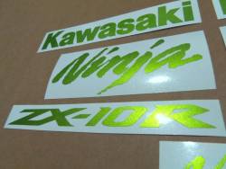 Kawasaki ZX10R Ninja metallic green custom graphics