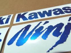 Kawasaki ZX10R metallic blue logos decals