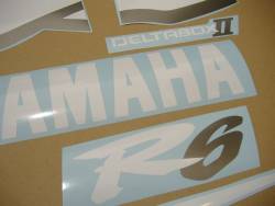 Yamaha YZF-R6 2001 5EB blue logo graphics