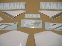 Yamaha YZF-R6 2001 RJ03 blue stickers set