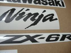 Kawasaki ZX6R 636 matte black logo stickers