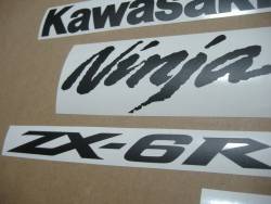 Kawasaki ZX6R 636 matte black logo graphics