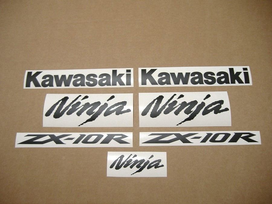 Kawasaki ZX10R matte black logo adhesives