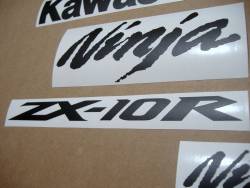 Kawasaki ZX-10R Ninja matte black stickers kit