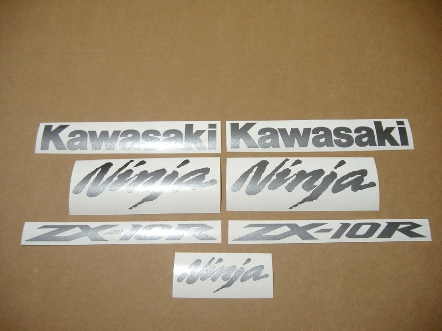 Kawasaki ZX10R Ninja graphite grey logo graphics