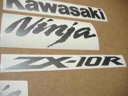Kawasaki ZX-10R Ninja dark gray decals set