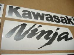 Kawasaki ZX-10R Ninja dark gray stickers emblems