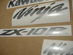 Kawasaki ZX10R Ninja graphite grey stickers kit