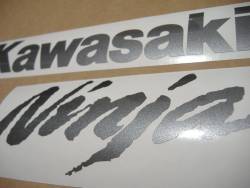 Kawasaki ZX-6R Ninja dark gray stickers emblems