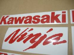 Kawasaki ZX-6R Ninja red stickers emblems