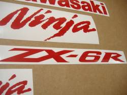 Kawasaki ZX6R 636 medium red logo graphics