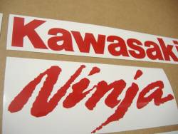 Kawasaki ZX-6R Ninja medium red decals set