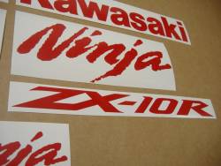 Kawasaki ZX10R 1000 medium red logo graphics