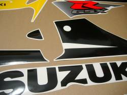 Suzuki GSXR 600 2002 2003 yellow stickers kit