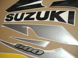 Suzuki GSXR 600 2002 K3 yellow decal set