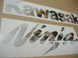Kawasaki ZX6R 636 Ninja mirror silver stickers