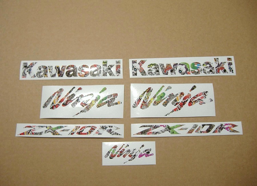 Kawasaki ZX10R Ninja stickerbomb stickers kit