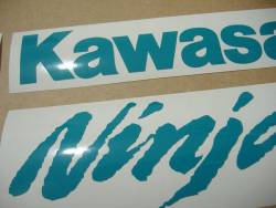 Kawasaki ZX-10R Ninja blue-green stickers emblems