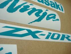Kawasaki ZX-10R Ninja opal green logo adhesives
