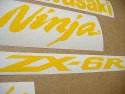 Kawasaki ZX-6R Ninja duck yellow logo graphics