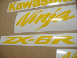 Kawasaki ZX6R 636 duck yellow stickers kit