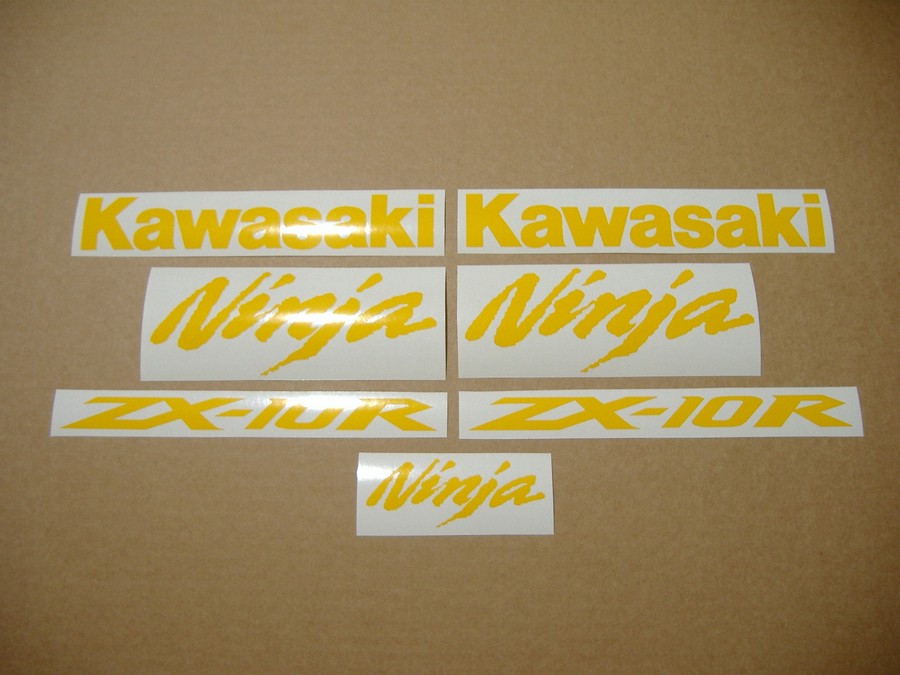 Kawasaki ZX10R 1000 duck yellow decals set