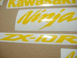 Kawasaki ZX10R 1000 duck yellow stickers kit