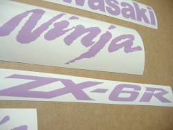 Kawasaki ZX6R 636 violet purple stickers kit