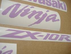 Kawasaki ZX10R 1000 violet logo graphics