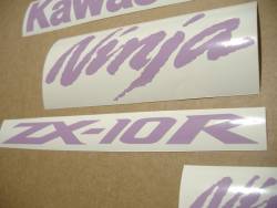 Kawasaki ZX-10R Ninja bright purple decals set
