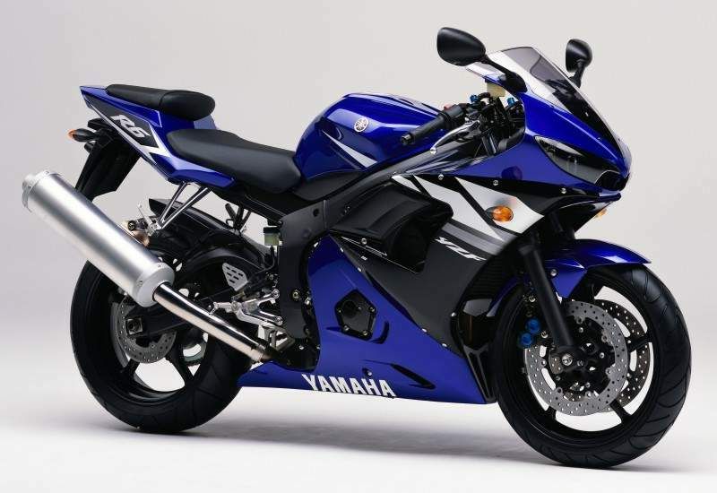 Yamaha R6 2003 RJ05 RJ09 blue stickers