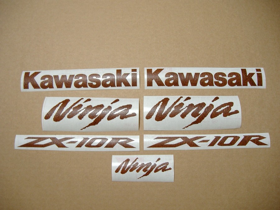Kawasaki ZX10R 1000 leather imitation decals set