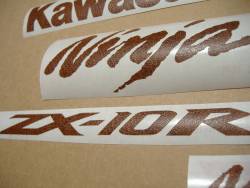 Kawasaki ZX10R 1000 leather imitation stickers kit