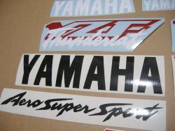 Yamaha YZF 600R 1996 red/white decals set