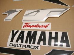 Yamaha YZF 600R 1998 red black stickers kit