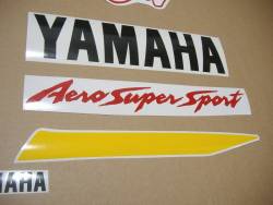 Yamaha YZF 600R 1996 grey yellow stickers kit