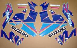 Suzuki GSX-R 750 WN 1992 white/blue decals set