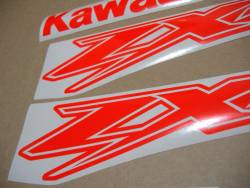 Kawasaki ZX-12R fluo neon red emblems logo set