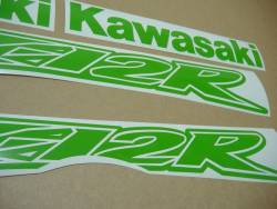 Kawasaki ZX-12R poison lime green emblems logo setZX-12R Ninja fluo neon yellow/green decals