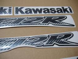 Kawasaki ZX-12R Ninja carbon fiber decals set