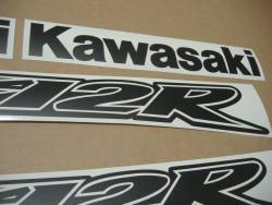 Kawasaki ZX-12R Ninja matte black stickers set