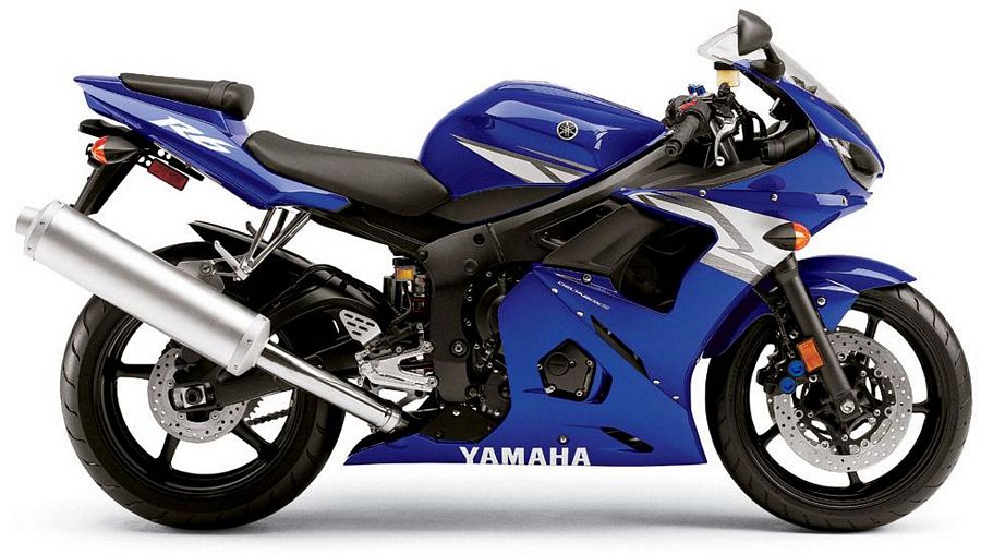 Yamaha R6 2004 RJ05 blue full decals kit