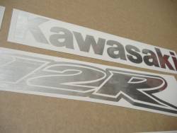 Kawasaki ZX-12R Ninja brushed aluminium grey adhesives 