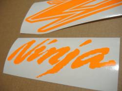 Kawasaki ZX-12R Ninja fluo orange emblems logo set