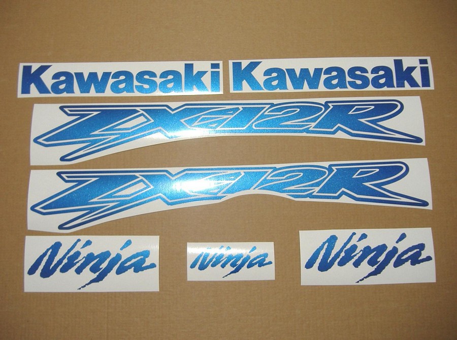 Kawasaki ZX-12R Ninja pearl blue decals