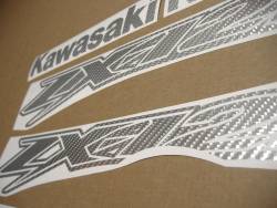 Kawasaki ZX-12R Ninja silver carbon fiber stickers