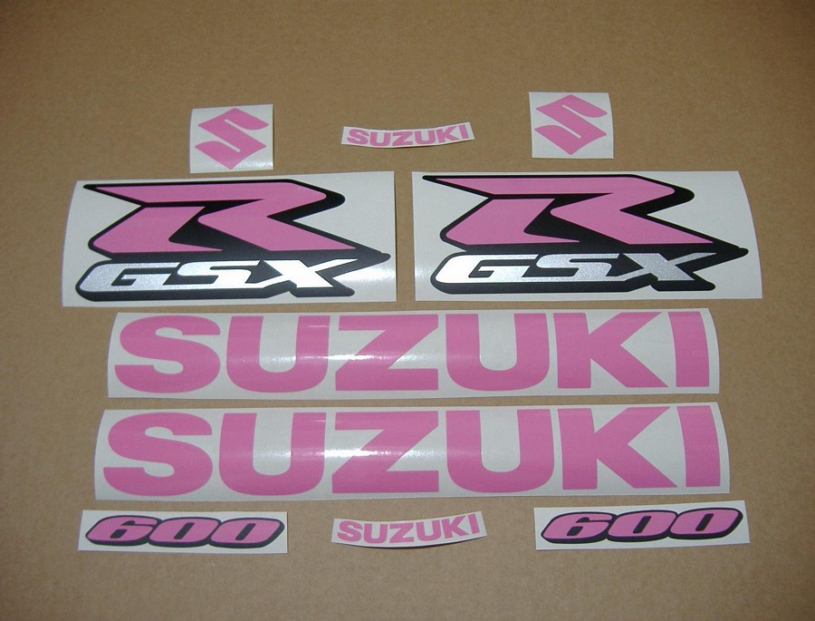 Suzuki GSXR Gixxer 600 srad soft pink decals set