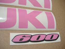 Suzuki GSXR Gixxer 600 srad soft pink adhesives
