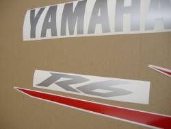 Yamaha R6 2004 RJ05 red full decals kit