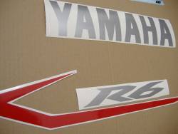 Yamaha YZF-R6 2004 5SL red logo graphics
